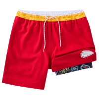 Kansas City Chiefs Chubbies Red 5.5 Classic Lined Swim Trunks