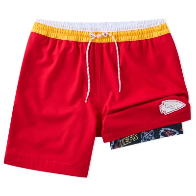 Kansas City Chiefs Chubbies Red 5.5 Classic Lined Swim Trunks
