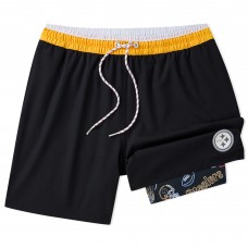 Pittsburgh Steelers Chubbies Black 5.5 Classic Lined Swim Trunks