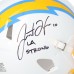 Justin Herbert Los Angeles Chargers Autographed Fanatics Authentic Riddell Speed Authentic Helmet with LA Strong Inscription