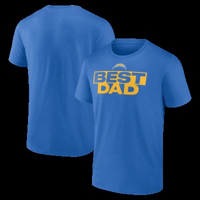 Los Angeles Chargers Powder Blue Best Dad Fathers Day T-Shirt