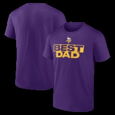 Minnesota Vikings Purple Best Dad Fathers Day T-Shirt