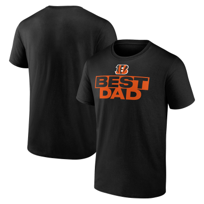 Cincinnati Bengals Black Best Dad Fathers Day T-Shirt