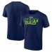 Seattle Seahawks College Navy Best Dad Fathers Day T-Shirt