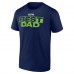 Seattle Seahawks College Navy Best Dad Fathers Day T-Shirt