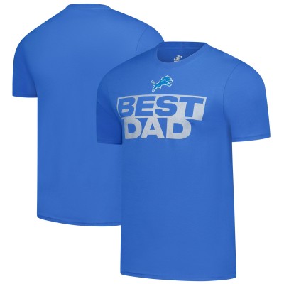 Футболка Detroit Lions Blue Best Dad Fathers Day