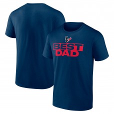 Футболка Houston Texans Navy Best Dad Fathers Day