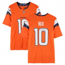 Игровая джерси Bo Nix Denver Broncos Autographed Fanatics Authentic Nike Orange Limited