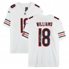Игровая джерси Caleb Williams Chicago Bears Autographed Fanatics Authentic White Nike Vapor F.U.S.E. Limited