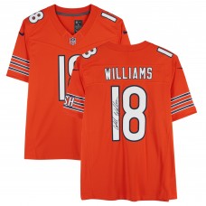 Игровая джерси Caleb Williams Chicago Bears Autographed Fanatics Authentic Orange Nike Limited