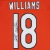 Игровая джерси Caleb Williams Chicago Bears Autographed Fanatics Authentic Orange Nike Limited