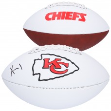 Xavier Worthy Kansas City Chiefs Autographed Fanatics Authentic White Panel Franklin Football