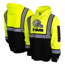 Свитшот Cleveland Browns Yellow High-Visibility Safety Hooded