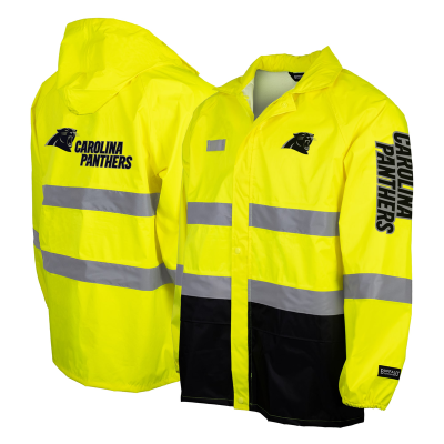 Куртка Carolina Panthers Yellow Hi-Vis Safety Waterproof Rainshell Full-Zip Hooded
