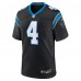 Игровая джерси Carolina Panthers Tetairoa McMillan Nike Black 2025 NFL Draft First Round Pick Game