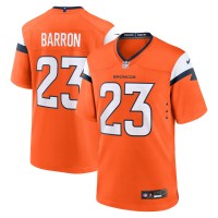 Denver Broncos Jahdae Barron Nike Orange 2025 NFL Draft First Round Pick Game Jersey