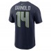 Seattle Seahawks Sam Darnold Nike College Navy Name & Number T-Shirt