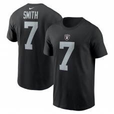Las Vegas Raiders Geno Smith Nike Black Name & Number T-Shirt