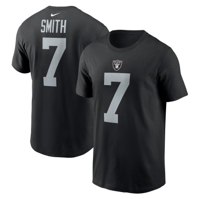 Las Vegas Raiders Geno Smith Nike Black Name & Number T-Shirt