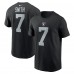 Las Vegas Raiders Geno Smith Nike Black Name & Number T-Shirt
