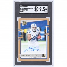 Jonathan Taylor Indianapolis Colts Autographed 2020 Panini Donruss Rated Rookie Bronze #317 SGC Authenticated 9.5/10 Rookie Card