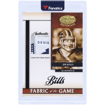 Jim Kelly Buffalo Bills 2008 Leaf Certified Materials Fabric Of The Game Laundry Tag Relic #FOG-38 #23/25 Card