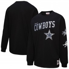 Футболка с длинным рукавом Dallas Cowboys Mitchell & Ness Black Training Camp Vintage Logos
