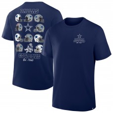 Футболка Dallas Cowboys Dallas Cowboys Merchandise Navy Helmet Grid