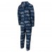 Dallas Cowboys Concepts Sport Navy Shuffle All-Over-Print Microfleece Full-Zip Union Suit