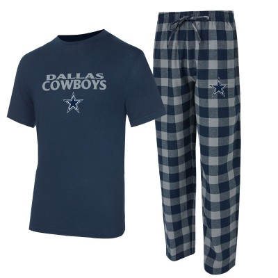 Футболка Dallas Cowboys Concepts Sport Navy/Gray Avondale & Flannel Pants Set