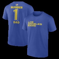 Los Angeles Rams #1 Dad Jersey T-Shirt - Royal