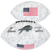 Keon Coleman Buffalo Bills Autographed Fanatics Authentic Wilson 2024 Salute To Service Football