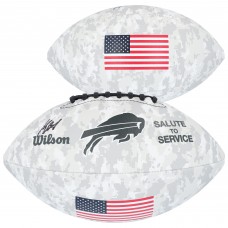 Keon Coleman Buffalo Bills Autographed Fanatics Authentic Wilson 2024 Salute To Service Football