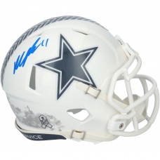 Micah Parsons Dallas Cowboys Autographed Fanatics Authentic Riddell 2024 Salute To Service Speed Mini Helmet