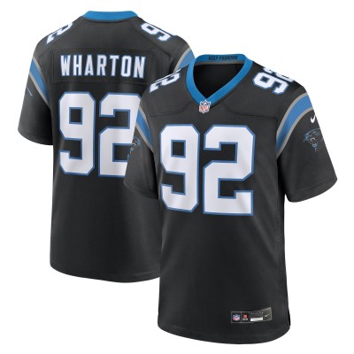 Игровая джерси Carolina Panthers Tershawn Wharton Nike Black Team Game