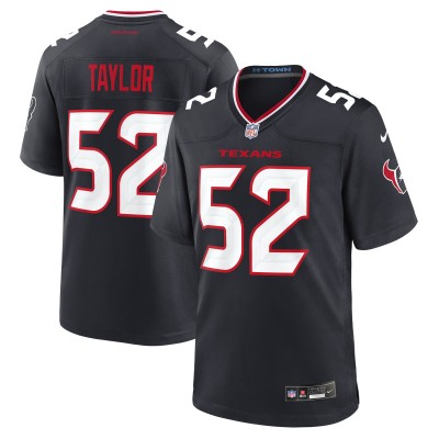 Игровая джерси Houston Texans Darrell Taylor Nike Navy Team Game