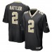 Игровая джерси New Orleans Saints Spencer Rattler Nike Black Team Game