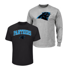 Футболка Carolina Panthers Fanatics Black/Heather Gray Big & Tall 2-Pack Set Футболка Carolina Panthers Fanatics Black/Heather Gray Big & Tall 2-Pack Set