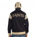 New Orleans Saints Pro Player Black/Gold Helmet Full-Zip Hooded Track Jacket
