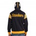 Pittsburgh Steelers Pro Player Black/Gold Helmet Full-Zip Hooded Track Jacket