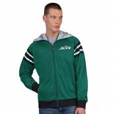 New York Jets Pro Player Green/Black Helmet Full-Zip Hooded Track Jacket New York Jets Pro Player Green/Black Helmet Full-Zip Hooded Track Jacket