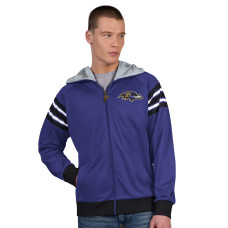 Куртка Baltimore Ravens Pro Purple/Black Helmet Full-Zip Hooded Track Куртка Baltimore Ravens Pro Purple/Black Helmet Full-Zip Hooded Track