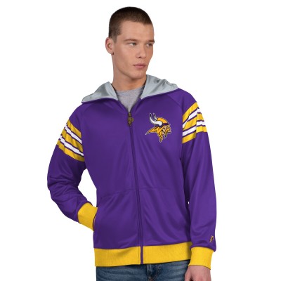 Minnesota Vikings Pro Player Purple/Gold Helmet Full-Zip Hooded Track Jacket