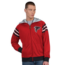 Куртка Atlanta Falcons Pro Red/Black Helmet Full-Zip Hooded Track Куртка Atlanta Falcons Pro Red/Black Helmet Full-Zip Hooded Track