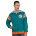 Miami Dolphins Pro Player Aqua/Coral Retro Helmet Full-Zip Hooded Track Jacket