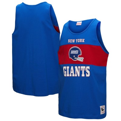 New York Giants Mitchell & Ness Royal Retro Colorblock Tank Top