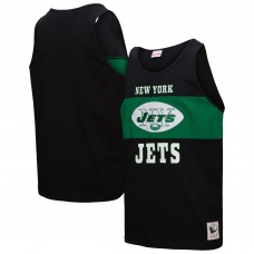 New York Jets Mitchell & Ness Black Retro Colorblock Tank Top New York Jets Mitchell & Ness Black Retro Colorblock Tank Top