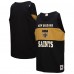 Майка New Orleans Saints Mitchell & Ness Black Retro Colorblock