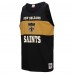 Майка New Orleans Saints Mitchell & Ness Black Retro Colorblock