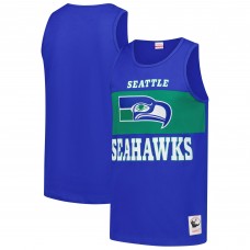 Seattle Seahawks Mitchell & Ness Royal Retro Colorblock Tank Top